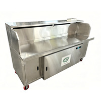 Support de barbecue mobile en acier inoxydable de qualité industrielle avec purificateur de fumée et ventilateur d'extraction pour la cuisson commerciale en extérieur