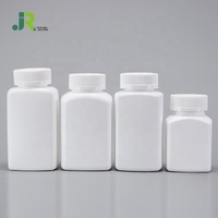 Bouteilles carrées en PET pour capsules pharmaceutiques de 100 ml, 150 ml, 180 ml, 200 ml, avec bouchon à vis, recyclables, sérigraphiées, logo personnalisé, pilules, médicaments