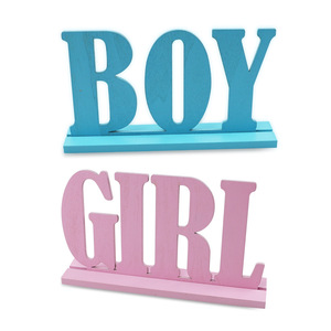 Panneau en bois pour fille ou garçon, 2 pièces, décoration moderne pour la révélation du sexe du bébé, chambre à coucher, nouvelle décoration pour la fête de naissance - Product Image 5