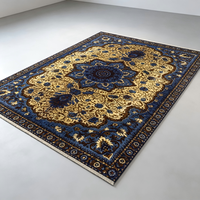 Tapis d'intérieur en velours fin à poils ras, motif pastoral, en fibre de polyester, imprimé 3D, antidérapant, lavable en machine, best-seller, élégant