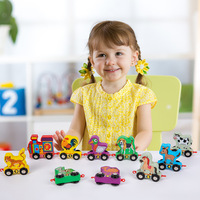CPC Train magnétique en bois Opération numérique Animal Lettre Exercice cognitif Jouet pour bébé Éducatif Petite enfance Autre