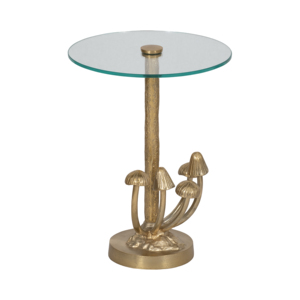 Tavolino Moderno da Salotto con Piano in Vetro e Base Dorata, Tavolino Decorativo per Soggiorno, Camera da Letto e Comodino - Product Image 2