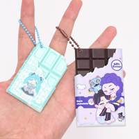 Porte-clés en chocolat personnalisé, design sur mesure, breloque sac en forme de fausse nourriture Kawaii, pendentif mignon pour sac à dos, cadeau pour elle, cadeau de fête, en gros