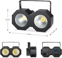 Projecteur de scène LED PKnight 100W COB Par, blanc froid/blanc chaud, pour concerts, DMX/Master-Slave, activation sonore, stroboscope, IP65