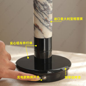 Illuminate Stone Table <b>Lamp</b> E27 LED <b>Touch</b> Control Eye Caring For Study Bedroom <b>Bedside</b> Decorative Artistic Ornament - Product Image 4