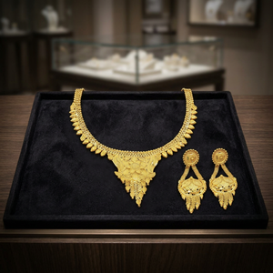 ขายส่งสร้อยคอดีไซน์แบบดั้งเดิมชุบทอง14K 18K 24K ชุดเครื่องประดับแฟชั่นสร้อยคอสั้นทองเหลืองบรรจุทอง - Product Image 2