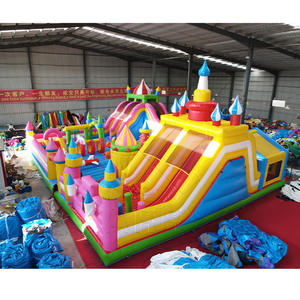 Parc d'attractions gonflable géant Mico, château gonflable, toboggan, parcours d'obstacles, combo, matériau PVC, capacité 500 kg+, 10+ passagers - Product Image 4