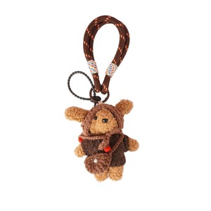 Mignon pendentif en peluche en forme d'ours brun café Mogo, sac à main, porte-clés, cadeau pour fille, vente en gros - Product Image 5