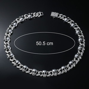 Collar de Cadena de Metal con Diseño Innovador y Personalidad Punk, Estilo Calavera, Moderno y Dominante para Hombre, Venta al por Mayor - Product Image 4