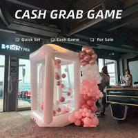 Jeu de boîte à monnaie gonflable en PVC commercial - 1,6x1,6x2,4m, installation facile pour les fêtes d'enfants et d'adultes