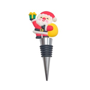 Christmas Santa Claus Wine Stopper Plastic Bottle Christmas Decor Gift - Product Image 2