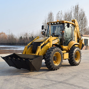 Minicargadora retroexcavadora 4x4 con características hidráulicas, nuevo tractor chino con componente de motor principal, precio económico de retroexcavadora. - Product Image 1