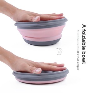 Contenitore Espandibile per Alimenti da Esterno Personalizzato, Set di Stoviglie Portatile, Ciotola Pieghevole per Insalata con Coperchio - Product Image 3