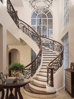 Rampe d'escalier intérieure Tanlong en fer forgé, design de balustrade pour escalier de balcon