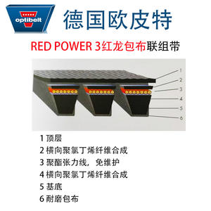 Oupite สายพานลำเลียงมังกรแดง, สายพานไดรฟ์แบบรวม5V/8V ทนอุณหภูมิสูงทนต่อ SPC8000 SPB - Product Image 2