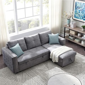 Sofá de esquina en forma de L de diseño moderno de Winforce, <span class=keywords><strong>chaise</strong></span> convertible con almacenamiento, sofá <span class=keywords><strong>cama</strong></span> con botones en el reposabrazos - Product Image 2