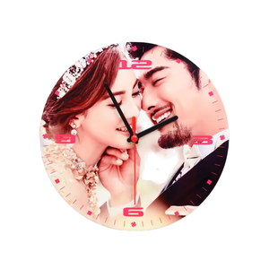 Mdfhome trang trí nội thất 170mm Vòng Tròn thăng hoa MDF Đồng Hồ Treo Tường 5mm có thể in đồng hồ MDF trống với màng bảo vệ khung gỗ - Product Image 2