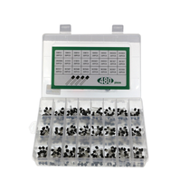 480PCS Transistors à diode TO-92 PNP NPN en silicium, 24 spécifications de haute et basse fréquence, 20 pièces chacune
