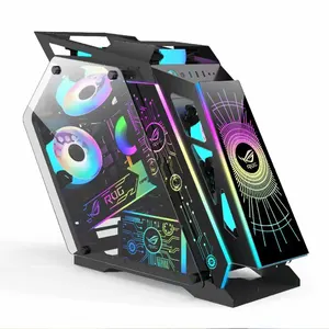 Ventas calientes Tempered Cool Modern Special-shaped Desktop PC Gaming Computer Matx Case para cibercafés Bar