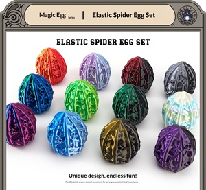 Modèle d'art moderne en PLA imprimé en 3D, ensemble d'araignées flexibles et mobiles, jouets d'Halloween - Product Image 6