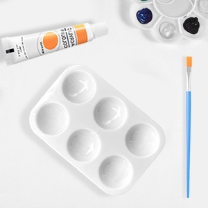 <span class=keywords><strong>Palette</strong></span> <span class=keywords><strong>de</strong></span> peinture rectangulaire en plastique à 6 compartiments, blanche, pour enfants, outils simples pour <span class=keywords><strong>gouache</strong></span> et aquarelle, 12,5x8,5cm - Product Image 2
