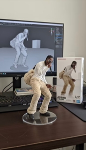 3D Impresso Único Pessoa-Shaped Resina Artesanato Estatueta Presente Do Negócio Artesanal com Arte Tema - Product Image 3