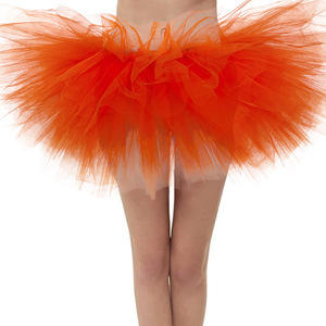 Jupes moelleuses de fête de princesse en tulle pour femmes Sexy Club Short Pettiskirt 6 Layered Halloween <span class=keywords><strong>Tutu</strong></span> Mini girl ballet skirt - Product Image 5