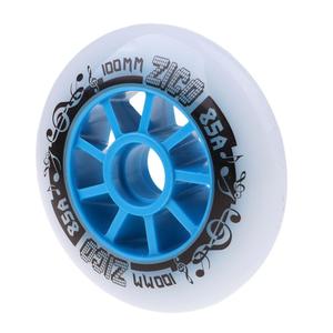 Pattini in linea per esterni da 100mm blu da corsa con parti di ruote in PU per il pattinaggio in linea - Product Image 4