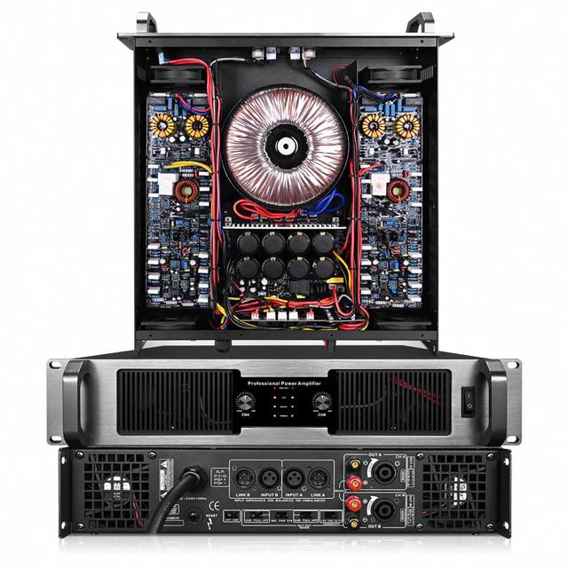 Professional Power Amplifier 1500W * 2 TD 2U Class 8 Ohm Mixer Signal Amplifier Audio 1 Year Warranty Guangdong Origin