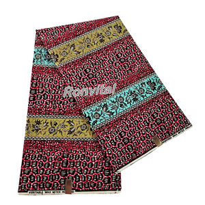 Tissu Africain Bazin <span class=keywords><strong>Riche</strong></span> Fusible en Coton 100% de Haute Qualité, le Plus Populaire, pour Chemises, Rideaux & Robes (Filles) - Product Image 4