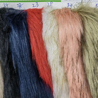 Poils longs en peluche teintés de haute qualité, blanc, jaune, rouge, fausse fourrure mongole, tissu acrylique pour vêtement/rembourrage automobile/