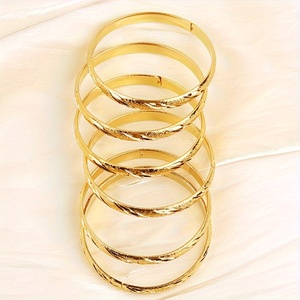 18K Gold-Plated <strong>Copper</strong> <strong>Bracelet</strong>, Slash Flower, Middle East Hot Style, Dubai Women'S Wedding Party Jewelry - Product Image 6