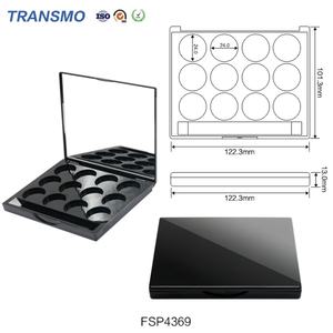 Palette d'ombres à paupières en gros, emballage vide, conteneur de fard à joues, palette d'ombres à paupières en plastique personnalisée, boîte à poudre - Product Image 2