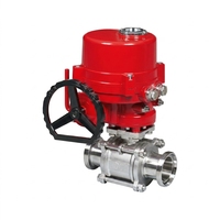Vanne à boisseau sphérique électrique HELI avec actionneur électrique série LQ AC220V 50HZ IP67 Corps en PVC Couple de 50NM DN65 Port PN16 OEM ATEX
