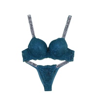Ensemble de lingerie sexy en dentelle anglaise personnalisée TJS166, string en nylon à armatures, soutien-gorge string pour femmes matures