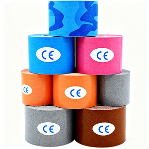 OEM Custom ized Logo Factory Kinesiologie-Band Sicherheits therapie Muskel physiotherapie Orthopädie Unterstützung Baumwolle Sport band - Product Image 1