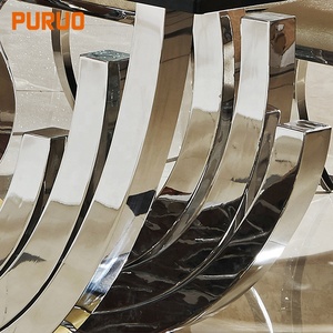 Modern <strong>Dining</strong> Room Sets Stainless Steel <strong>Dining</strong> <strong>Table</strong> with <strong>Glass</strong> - Product Image 5
