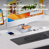 Hub USB C PULWTOP para iMac - 10 Gbps, Compatible con M1/M3/M4, 2 USB 2.0, Lector de Tarjetas SD/TF para iMac de 24 Pulgadas y Studio Display