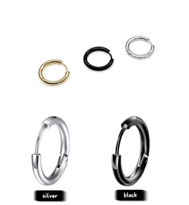 Pendientes de Aro de Diseño Simple y Estilo Retro en Varios Tamaños, Pendientes Unisex de Acero Inoxidable, Joyería al por Mayor de Moda - Product Image 5