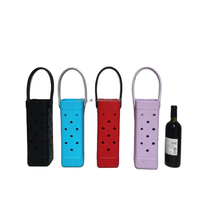 Sac fourre-tout en cuir EVA porte-bouteille de vin unique avec main portable pour pique-nique Style de mode vintage pour breloques bricolage