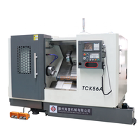 Torno CNC de Cama Inclinada Horizontal de Alta Resistencia TCK56A, Máquina de Torneado Automática de un Solo Husillo con Control GSK de Alta Precisión