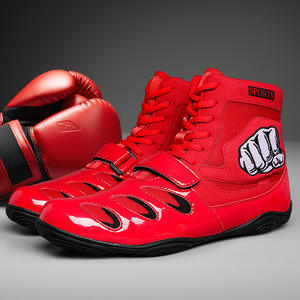 Zapatos de Boxeo para Hombre y Mujer, Zapatos de Entrenamiento, Zapatos de Gimnasio, Zapatos para Sentadillas, Peso Muerto, Taekwondo, Lucha Libre, con Estampado de Puño, Soporte Personalizado con Logotipo - Product Image 2