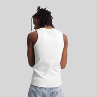 Débardeur côtelé en coton épais 460 GSM pour homme, style hip-hop, sans manches, col rond, streetwear, gym, été, vente en gros, personnalisable