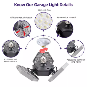 Lámparas LED de Techo Tipo Panal Modernas Banqcn para Garaje, Gimnasio, Salón de Belleza, Sótano, Bar - Product Image 4