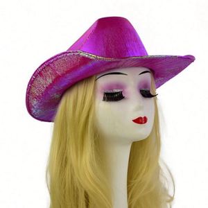 Sombreros de Vaquero Holográficos de Texas, Coloridos, Resistentes, para Fiestas al Aire Libre, Venta al Por Mayor, Multicolores, Unisex, Nueva Moda - Product Image 3
