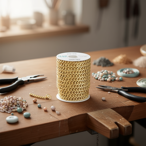 Catena Metallica Ilan 3mm 17.5M Colore Oro per Creazione di Gioielli - Product Image 3