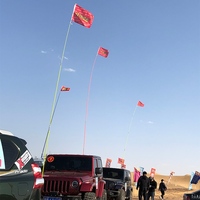 Drapeau de sécurité robuste et résistant aux déchirures pour buggy de dune, avec banderole LED pour conduite tout-terrain dans le désert - Fournisseur