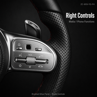 Volant de voiture sport en cuir perforé à 3 branches personnalisé, cadre en alliage d'aluminium, compatible avec Mercedes-Benz W222 / W213 / W205 / W253