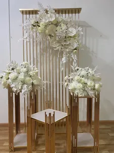 Customized Wedding Table Centerpieces Flower Ball White Rose Stage Flower Hanging Wedding Backdrop Orchid Flower Set Arch