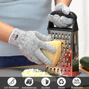 Guantes Anticorte de Grado Alimenticio Nivel 5 - Guantes de Seguridad de Cocina Reutilizables de HPPE para Abrir Ostras, Cortar Carne y Alimentos - Product Image 3